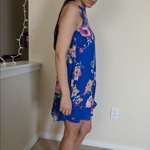 Blue floral dress